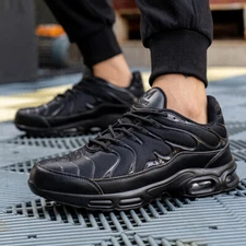 Men Safety Shoes Steel Toe Cap Work Boots Rotating Buckle Breathable Lightweight