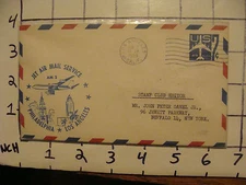 Vintage Envelope JET AIR MIAL SERVICE philadelphia Los Angeles 1959 AUG 2