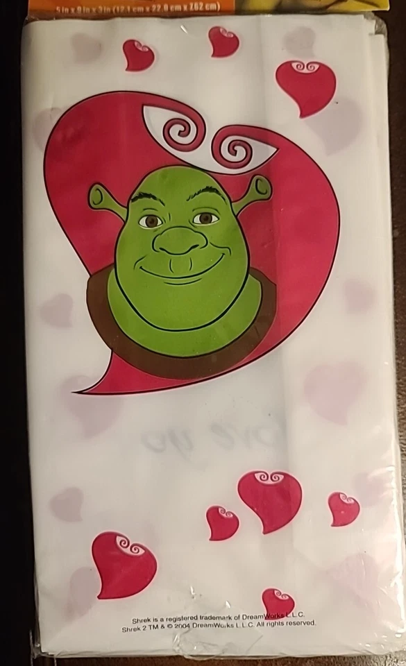 Crystal Creative 2004 Dreamworks Shrek 2 bolsas de golosinas de San Valentín nuevas en paquete nos Foto 2 de 3