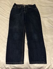 Tommy Hilfiger Straight Dark Blue Pant Jeans Flag Women Sz 10