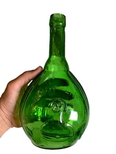 Antique Reproduction Jenny Lind Empire Glass Calabash Style Flask Globe Bottle