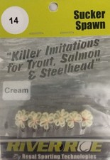River Roe Sucker Spawn Size #14 Cream-#07-0480-14-RR6-RARE VINTAGE-SHIP N 24 HRS