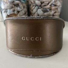 Gucci Bronze Brown Clam Shell Large Sunglasses Eyeglasses Case