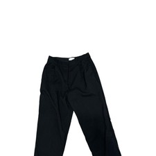   H M Black high-waisted m trousers  