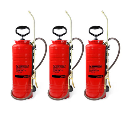 Chapin 3 Pack 3.5 Gal Tri Poxy Industrial Concrete Open Head Hand Tank Sprayer