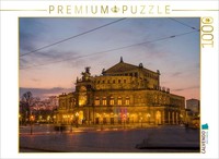 Calvendo Puzzle Dresden - Sunset At The Semper Opera House | 1000 Pieces, Finish