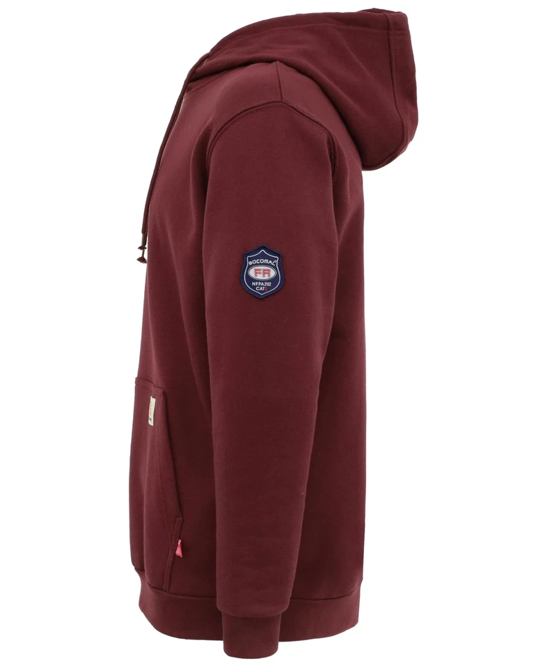 FR Sudadera FR Sudadera con Capucha Pullover Camisas 10.5oz Peso Medio Granate Resistente a la Llama... Foto 2 de 4