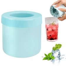 Silicone Ice Cube Maker Ice Tray Bucket for Drinks Cocktail Wine Beer