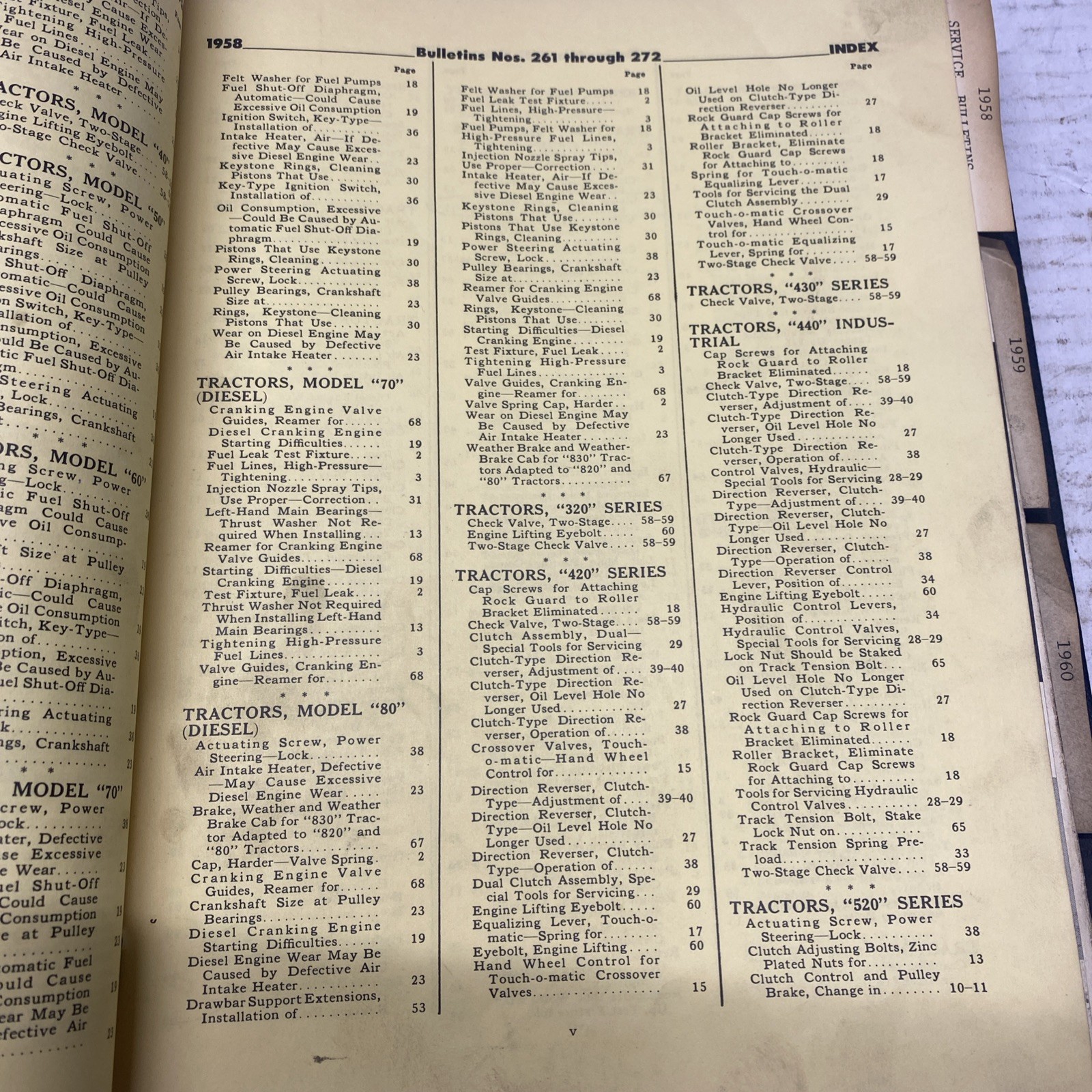 1958 59 60  John Deere General Sales Manual  Service Bulletins JM-12