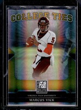 2006 Donruss Elite #CT-20 Marcus Vick College Ties Gold #/500