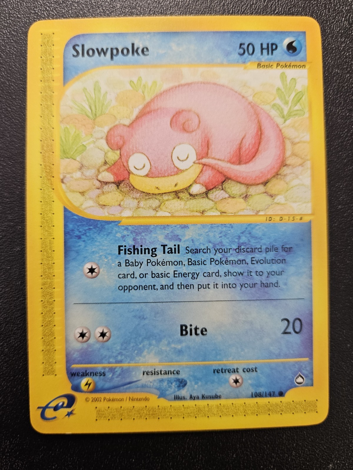 Pokemon Aquapolis Slowpoke 108/147 EXC-NEAR MINT