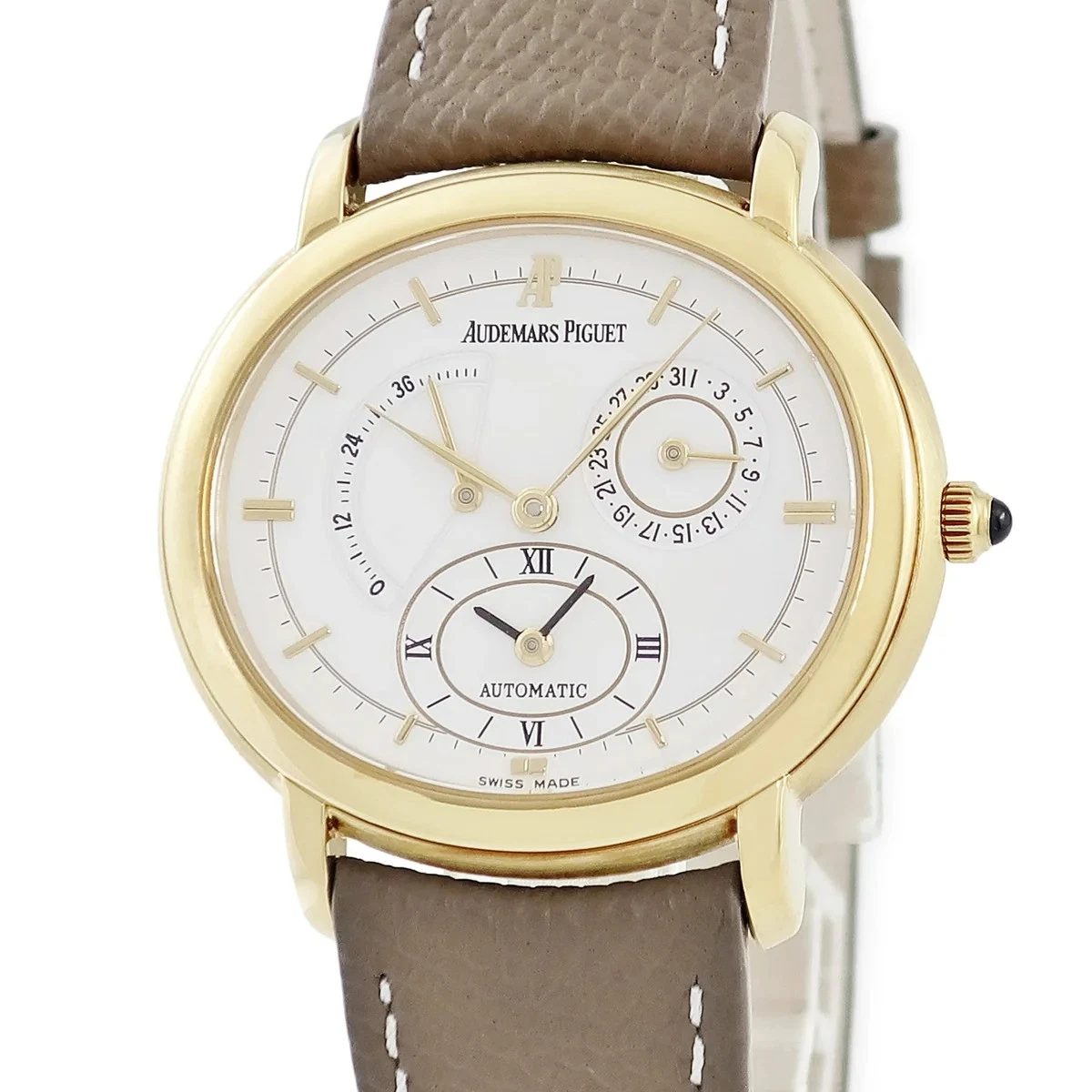 Audemars Piguet — Audemars Piguet Millenary 25778BA.OO.D002CR.01 Leather 34mm White Dial #HDW169
