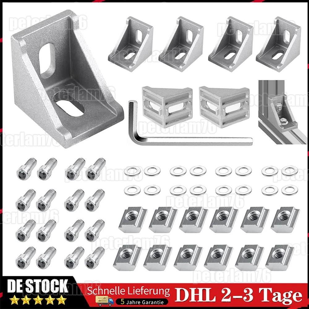 Aluprofil Gelenkverbinder 20 / 30 / 40 Nut 6/ 8 Profilverbinder Alu Mit