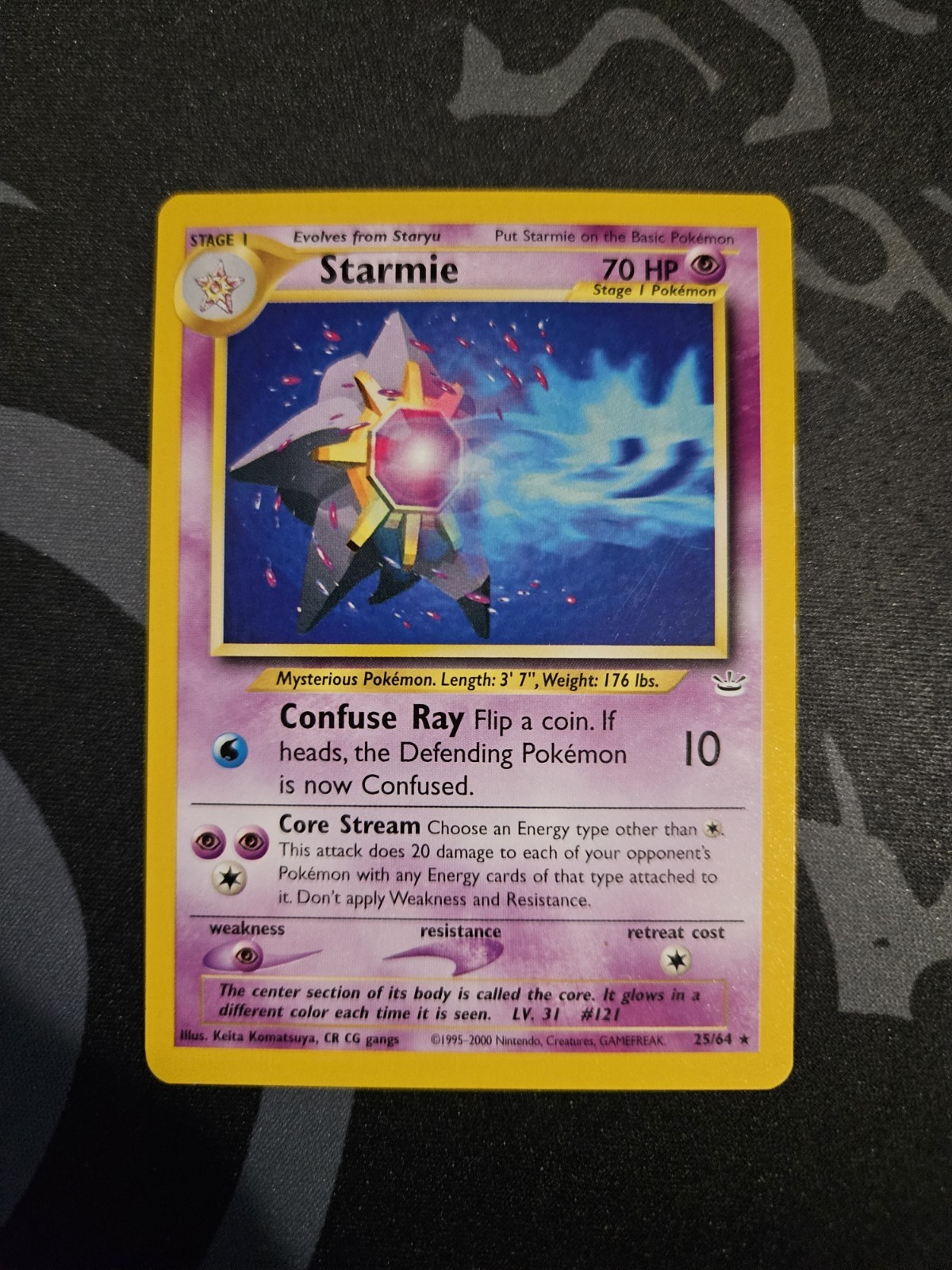 Starmie 25/64 Neo Revelation Unlimited Regular Rare LP