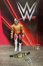 Mattel WWE Elite Flashback Series 32 REY MYSTERIO COMPLETE Cruiserweight Title +