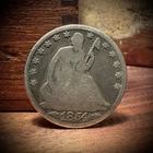 1854 O Arrows at Date - Seated Liberty half Dollar - Good Condition! 90% Silver