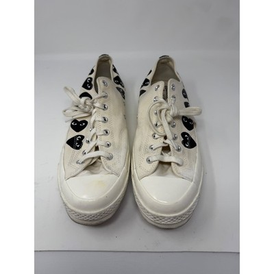 Converse Chuck Taylor All Star Comme Des Garcons Play Olive Heart Shoes White 13