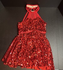 Weissman Dance Costume Leotard Medium Child Aerialist Sequin Tutu Dress