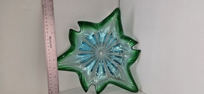 Atomic MCM Blue Green Heavy VTG '60's Candy Dish Coffee Table Dish