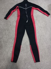 Seaskin Wetsuit Youth Full Body Size 16 Black Red Long Sleeve Surf Swim Suit