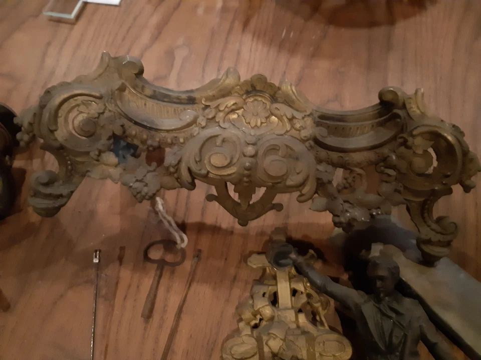 PENDULE HORLOGE ANCIENNE A RESTAURER OU AUTRE - Photo 4/4