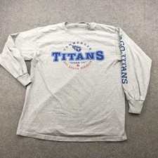 Tennessee Titans Shirt Mens XL Gray Long Sleeve AFC South NFL Football Titan Up