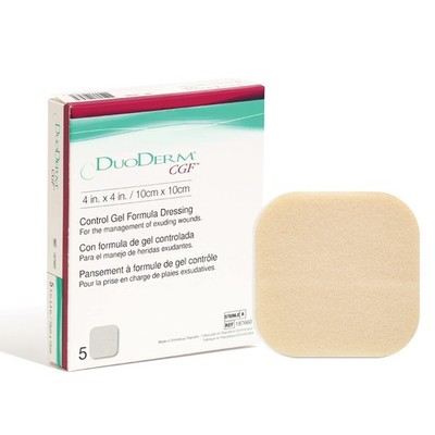 Convatec DuoDERM Control Gel Formula 4''x4'' 4'' x (5 Count), Natural 