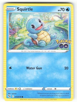 Squirtle 015/078 Common Pokemon GO Pokemon Near Mint