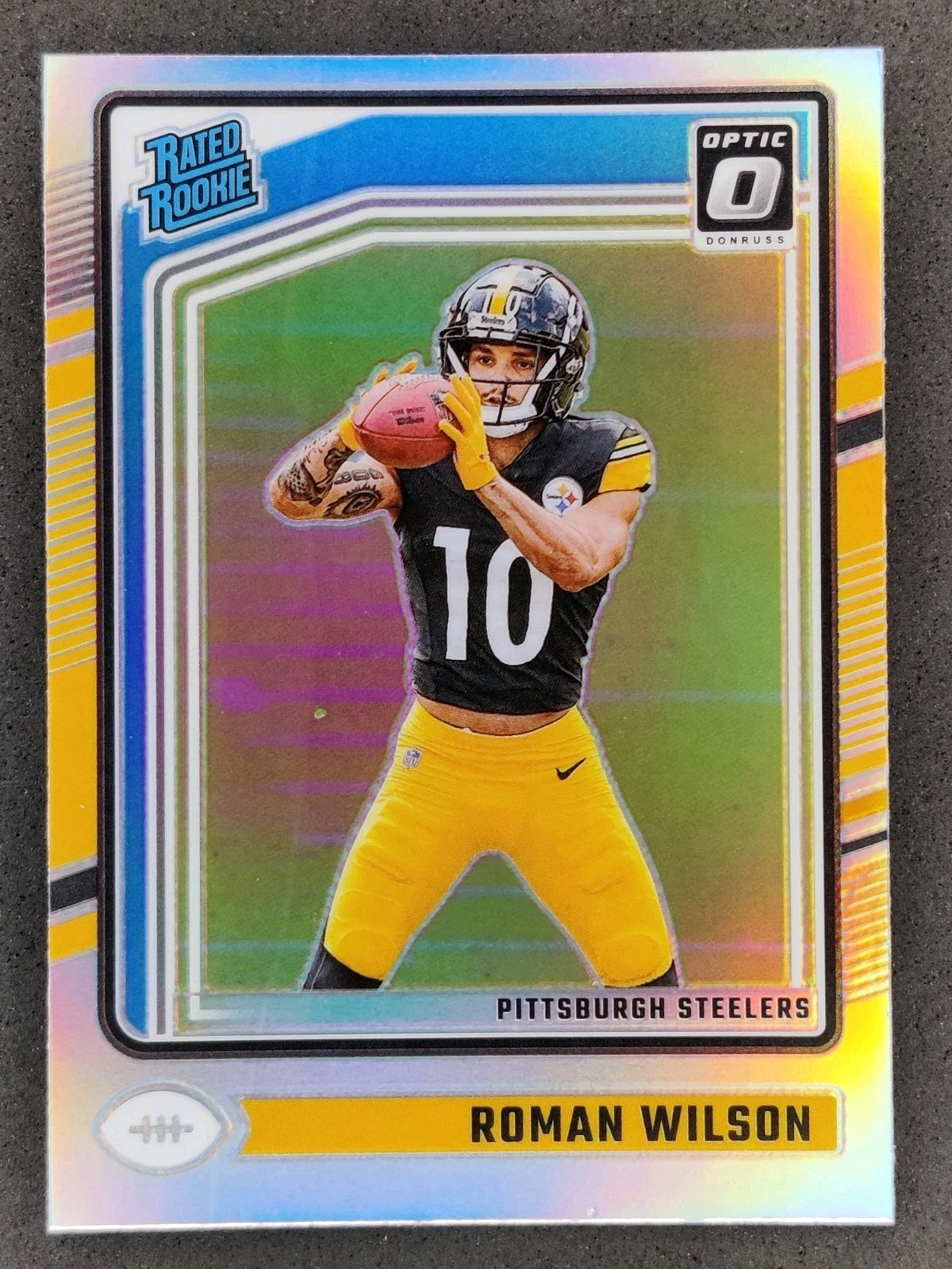 2024 Panini Optic ROMAN WILSON Rated Rookie Holo #285 Pittsburgh Steelers