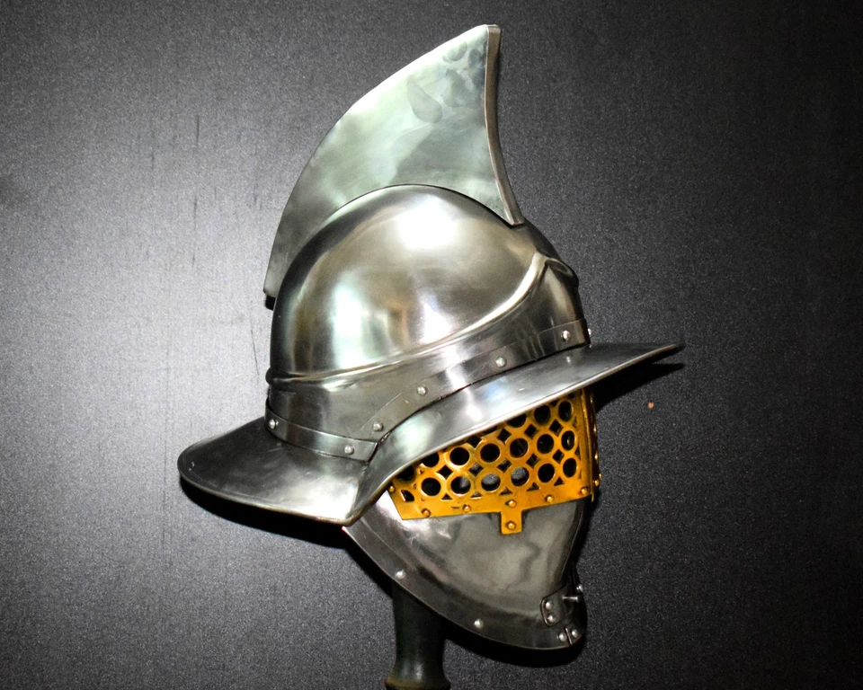 Halloween Gladiador Murmillo Casco Gladiador Combate SCA larp y recreación Foto 2 de 4