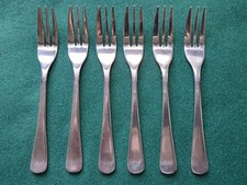 Vintage HOUSLEY PENTHOUSE Pastry Fork x 6 Stainless Steel Cutlery