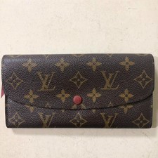 Louis Vuitton Monogram Portefeuille Emilie Long Wallet Bifold Fuchsia M60697 F/S