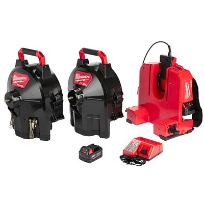 Milwaukee 2775C-222 M18 FUEL Switch Pack Drum System Drain Cleaner Kit