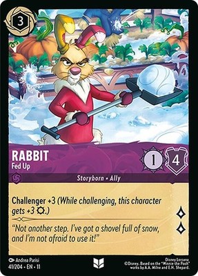Rabbit - Fed Up 41/204 Uncommon Cold Foil NM