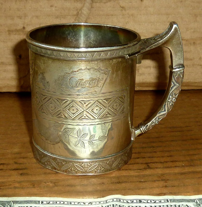 Antique STERLING Silver,Tiffany Co.Child Drinking Cup,3015,UNION SQUARE,1067,OLD