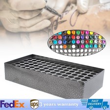 Tattoo Ink Bottle Holder 78 Holes Metal Vertical Display Stand Organizer Rack