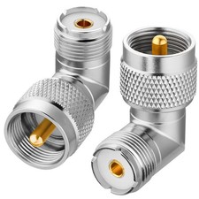PL259 Right Angle, 2 Pack UHF Male to Female Coax Connector Adapter, 90 Degre...