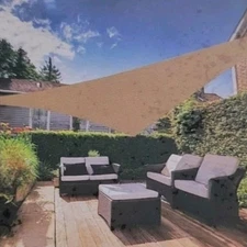 HD Designs Triangle Sun Shade Canopy 142in X142inx 142in Taupe