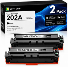 202A CF500A 2PK Black Toner Cartridg Compatible For MFP M281fdw MFP M281cdw