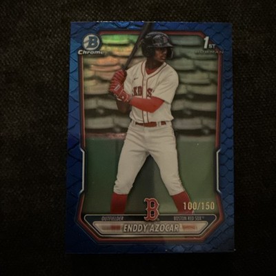 Enddy Azocar 2026 Bowman - 1st Chrome Blue Reptilian #100 /150 SP - Red Sox