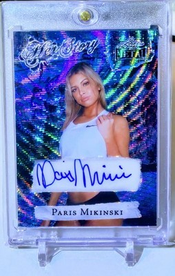 2024 Leaf PARIS MIKINSKI AUTO Metal Women Of Sport     Her Story Blue Wave  