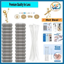 Stainless Steel Washing Machine Lint Traps Set 24 Pieces with Cable Ties