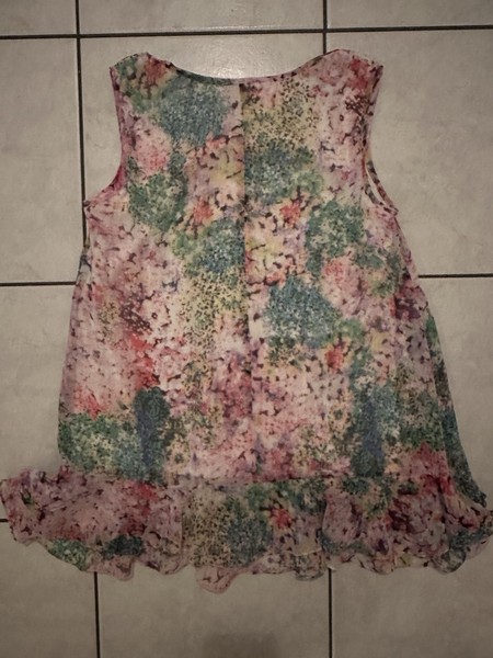 Together Floral Top Ruffle Hem Top Sleevless Blouse EU 40 UK 12 US 8 Summer