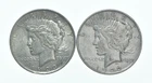1923 & 1922-D Peace Silver Dollar $1 Bullion Collection Lot *191