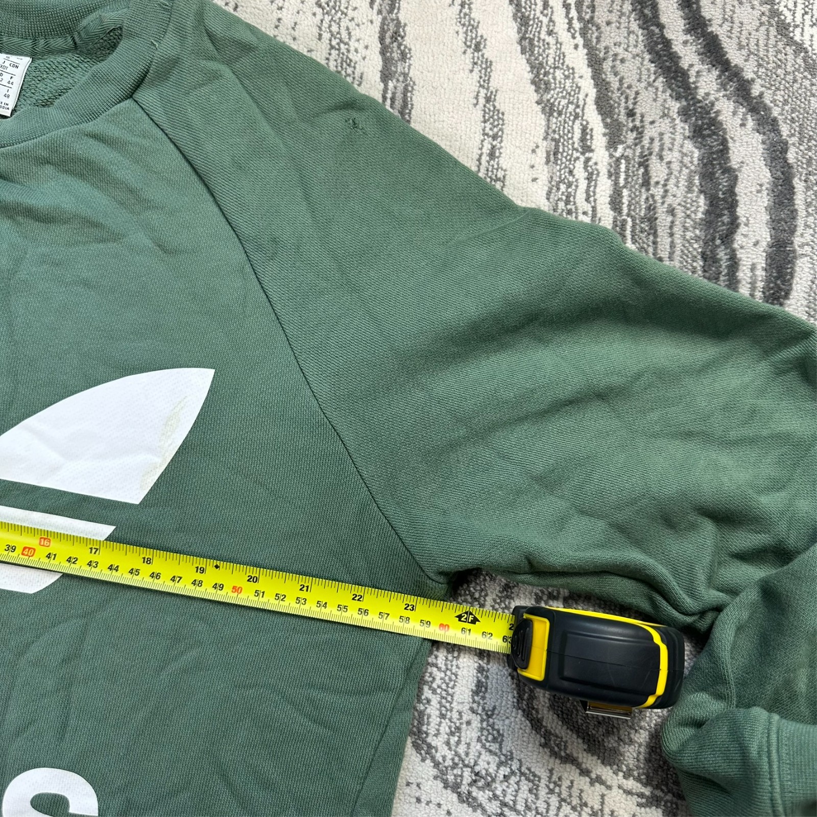 Women's Adidas Originals Sage Green Trefoil Logo Size UK 16 Crewneck Sweatshirt image 7
