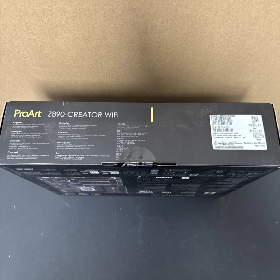 ASUS ProArt Z890-CREATOR WIFI Z890 LGA 1851 ATX Motherboard, Intel® Core™ Ultra - Image 3 of 4