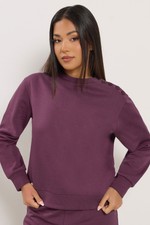 Image of M&Co Petite Women's Button Detail Sweatshirt