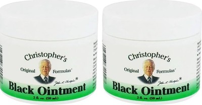 Christopher s Black Drawing Ointment, Natural Herbal Salve, 2 oz - Pack Of 2