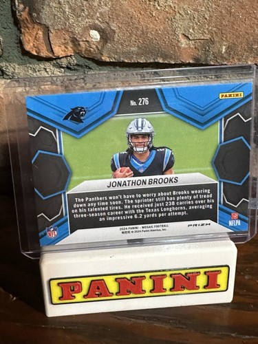 2024 Mosaic Football Silver Mosaic Prizm NFL Debut Rookie Jonathon Brooks #276 - Picture 2 of 2