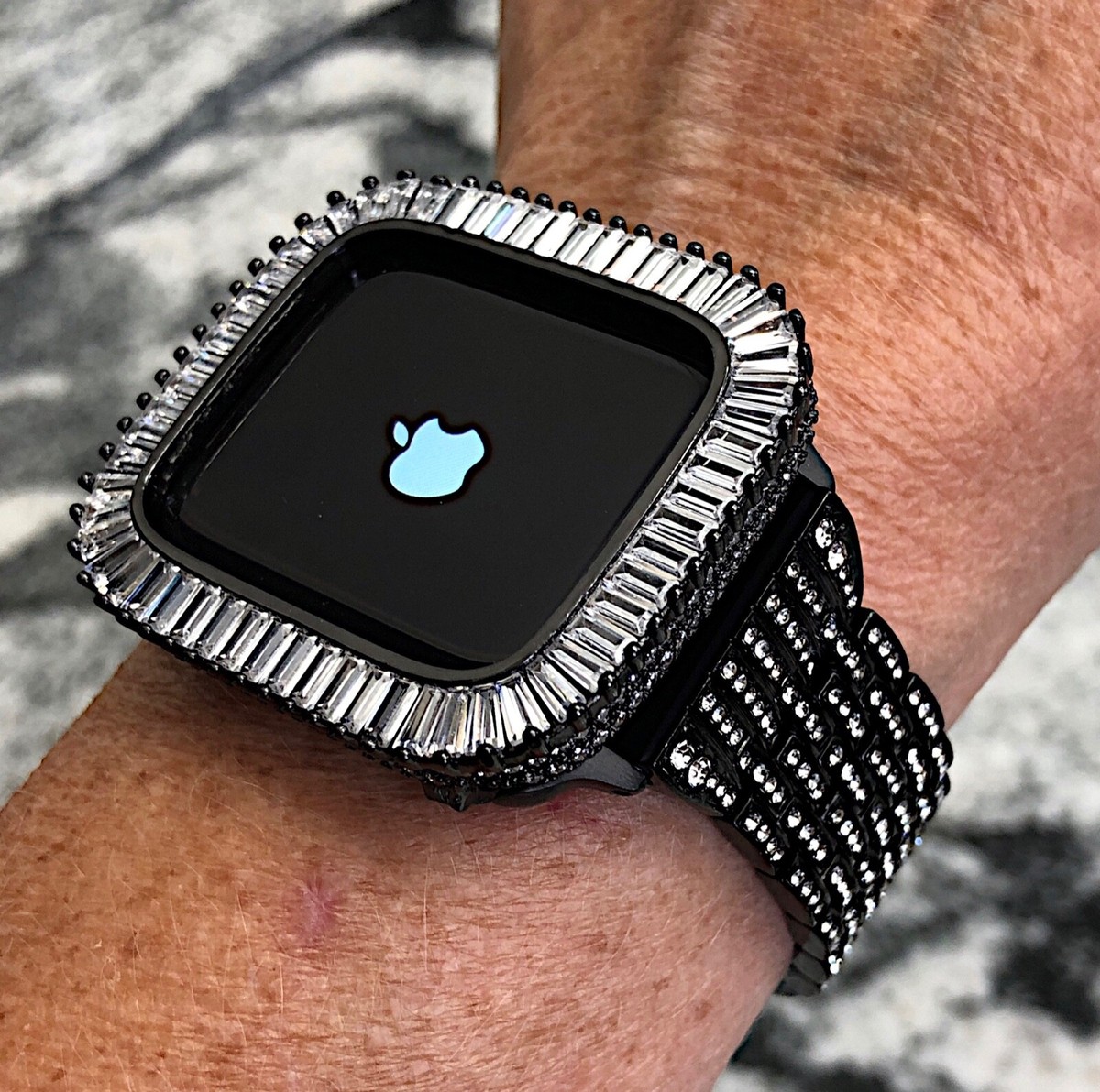 40mm Series 4,5,6,S black Lab Diamond Apple Watch Bezel and  display picture 1